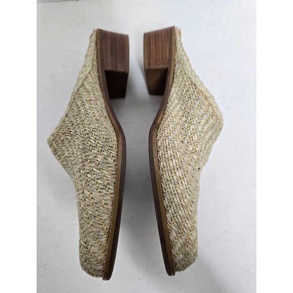 Vintage Enzo Angiolini Tan Woven Slip On Mule - Picture 6 of 14